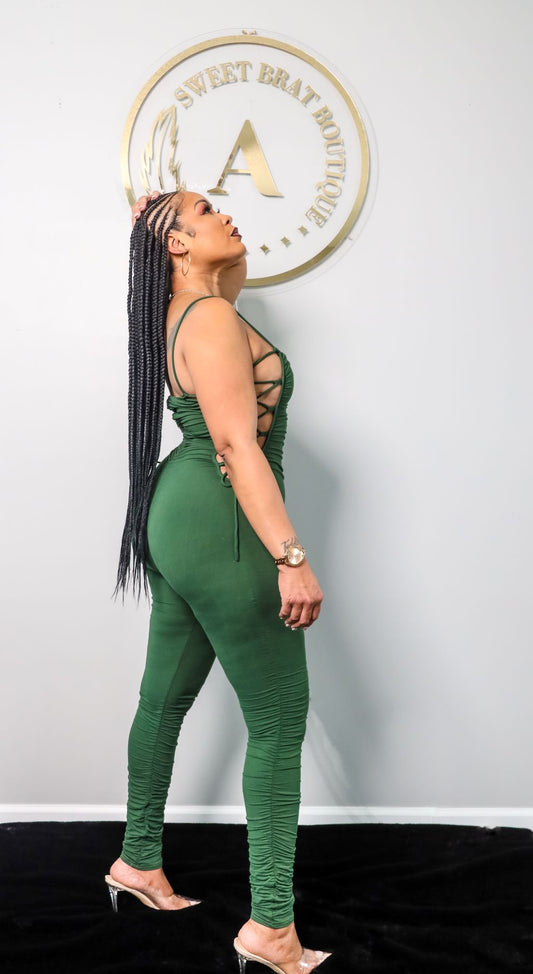 "DREAM" Olive Jumpsuit